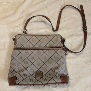 Dooney & Bourke Gray and Brown Crossbody Bag